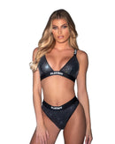 Playboy Rhinestone Bralette and Thong Set