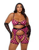Playboy Flocked Bunny Mesh Cutout Chaps - view 5