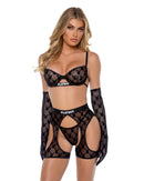 Playboy Flocked Bunny Mesh Cutout Chaps - view 2