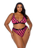 Playboy Flocked Bunny Bralette and Thong Set - view 4