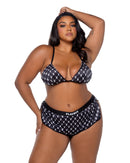 Playboy Bunny Print Satin Bralette and Shorts Lounge Set - view 3
