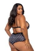 Playboy Bunny Print Satin Bralette and Shorts Lounge Set - view 4