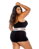 Playboy Logo Band Bralette and High-Waisted Shorts Set - view 8
