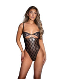 Playboy Bunny Logo Shimmer Mesh Cutout Teddy