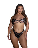 Playboy Shimmer Bunny Cutout Bra and Thong Set - view 3