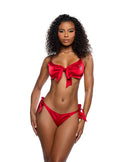 Playboy Satin Bow Two-Piece Lounge Set
