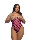 Playboy Bunny Logo Open-Cup Crotchless Mesh Teddy - view 3