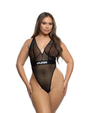 Playboy Plunge Fishnet Logo Band Teddy - view 3