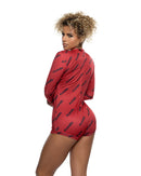 Playboy Logo Print Long-Sleeve Snap-Front Romper - view 2