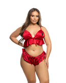 Playboy Bunny Print Peplum Two-Piece Lounge Set - view 7