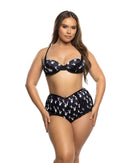 Playboy Bunny Print Satin Bra and Boyshort Set - view 3