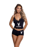 Playboy Floral Lace-Trim Cami and Boyshort Lounge Set
