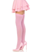 Opaque Nylon Thigh Highs in Pink