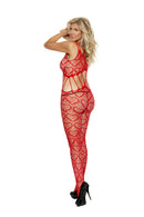 Heart Net Cutout Open-Crotch Bodystocking - view 6