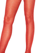 Lurex Shimmer Tights in Red