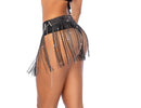 Black Rhinestone Fringe Belt - view 2