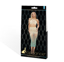 Lace and Fishnet Halter Crop Top and Skirt Set - view 2