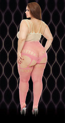 Pastel Ombre Fishnet Suspender Bodystocking - view 3