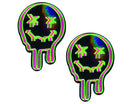 Neon Dripping Face Nipple Pasties