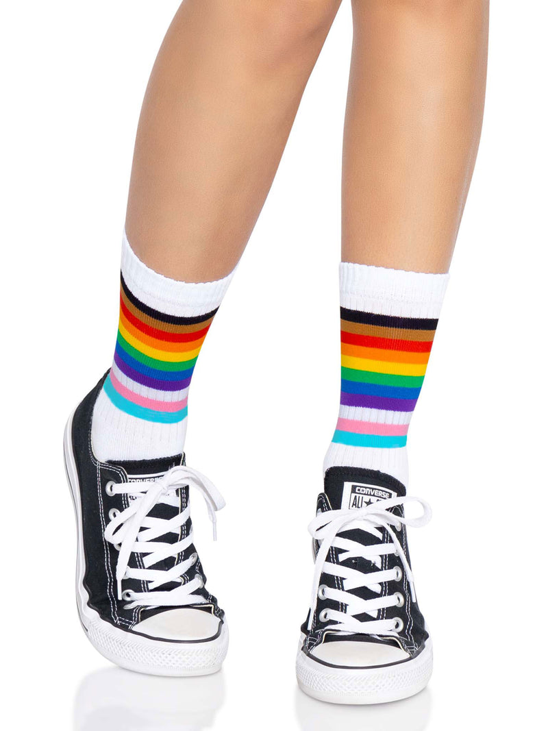 Pride Crew Socks in Rainbow