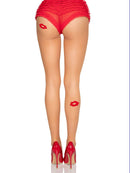 Embroidered Kiss Accent Sheer Tights - view 2