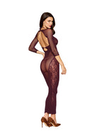 Ring-Cutout Halter Bodystocking Gown and Shrug - view 2