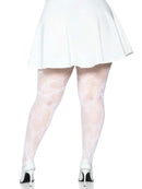 White Butterfly Fishnet Tights Curvy