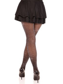 Sheer Lurex Rhinestone Tights - view 2