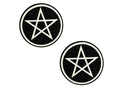 Black Glitter Pentagram Nipple Pasties