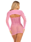 Two Piece Sweerheart Striped Tube Dress in Pink