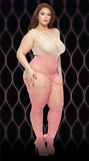 Pastel Ombre Fishnet Suspender Bodystocking