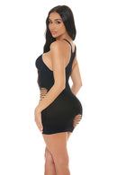 Heart Cutout Bodystocking Mini Dress - view 2