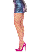 Spandex Diamond Net Tights in Magenta