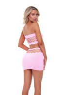 Net Worth Two Piece Bandeau Set in Pink