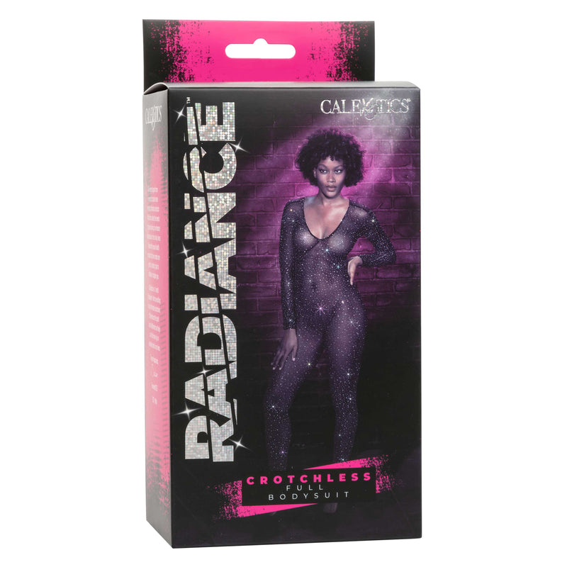 Radiance Crotchless Full Body Suit in Black