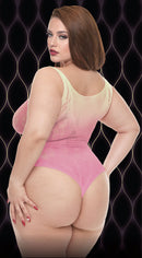 Pastel Ombré Lace and Fishnet Bodysuit - view 6