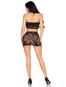 Rose Accent Halter Bralette and Mini Skirt Set - view 2
