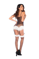 Lace-Up Maid Fishnet Bodysuit - view 2