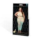 Lace and Fishnet Halter Crop Top and Skirt Set - view 5