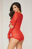 Knit Long Sleeve Romper