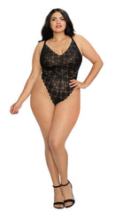 Teddy and Sheer Mesh Maxi Skirt Queen Size