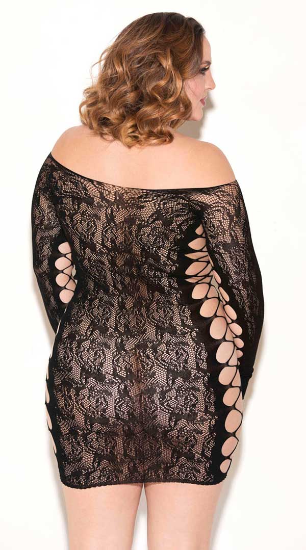 Floral Lace Long Sleeve Chemise