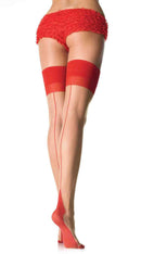 Contrast Top Backseam Stocking