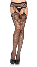 Industrial Net Garterbelt Stockings