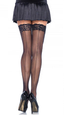 Lace Top Backseam Stockings