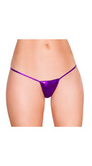Purple Metallic Low Rise String Back Bottom