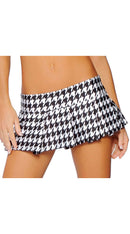 Pleated Houndstooth Skirt
