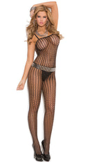 Black Lycra Crochet Bodystocking - ElegantStripper