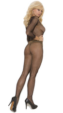 Black Long Sleeve Fishnet Bodystocking - ElegantStripper