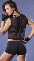 Strike Athletic Fishnet Crop Tank